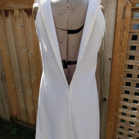 Vintage 60s Dress White Sleeveless Summer 35" Bust 32" Waist Mod GoGo Retro - Picture 10 of 12